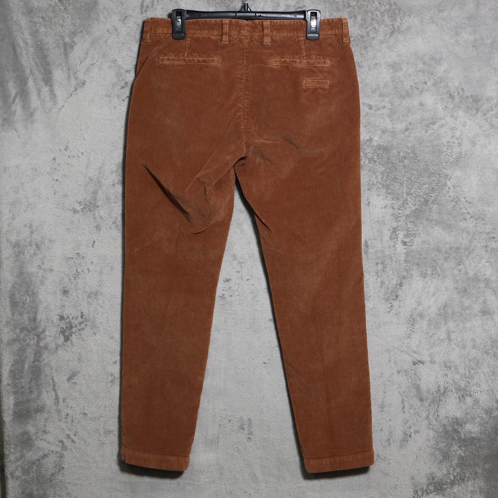 Eleventy Pants Mens 33x29 Brown Corduroy Slim Tapered Chino Made In Italy - Picture 3 of 12